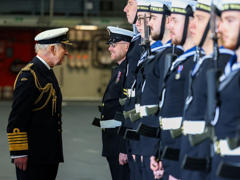 King Charles III visits HMS Prince of Wales as the Royal Navy finalises preparations for a major global deployment to the Indo-Pacific this spring.