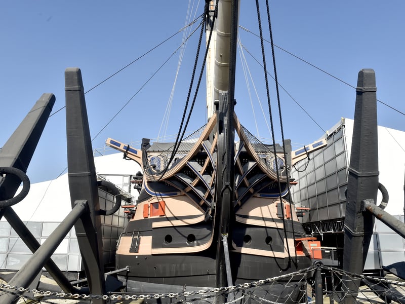 HMS Victory is being restored and a £45m project is currently underway to bring the former Royal Navy flagship back to her former glory. Lord Nelson's flagship is being regenerated with fresh timber and other additions.