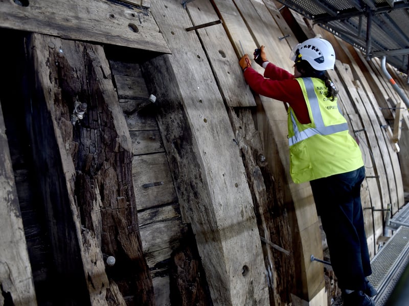 HMS Victory is being restored and a £45m project is currently underway to bring the former Royal Navy flagship back to her former glory. Lord Nelson's flagship is being regenerated with fresh timber and other additions.