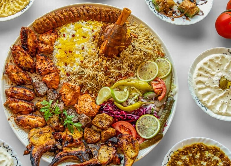 Zafron blends Persian and Afghan flavours to serve up a selection of delicious dishes including kebabs and stews.