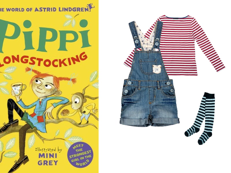 There are a number of ways you can go about turning your child into Pippi Longstocking at home for World Book Day, most of which use regular clothes but with a twist. The real focus here should be on how you accessorise – wild braided hair is key, as are stripy socks that are preferably mismatched. Otherwise? Stripy shirts and jeans could work, as can dresses with shorts underneath or even overalls.