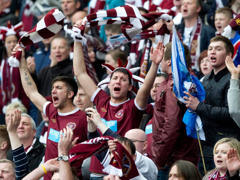 Hearts fans roar on their side to a famous win.