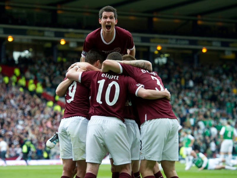 Ryan McGowan joins his team mates to celebrate.