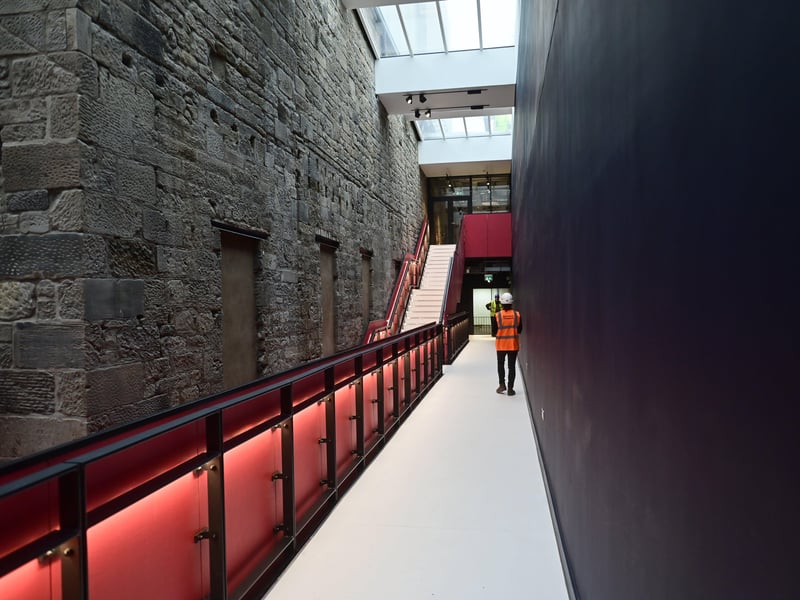 The works have been carried out to retain some of the old walls, uncovered during the renovations.