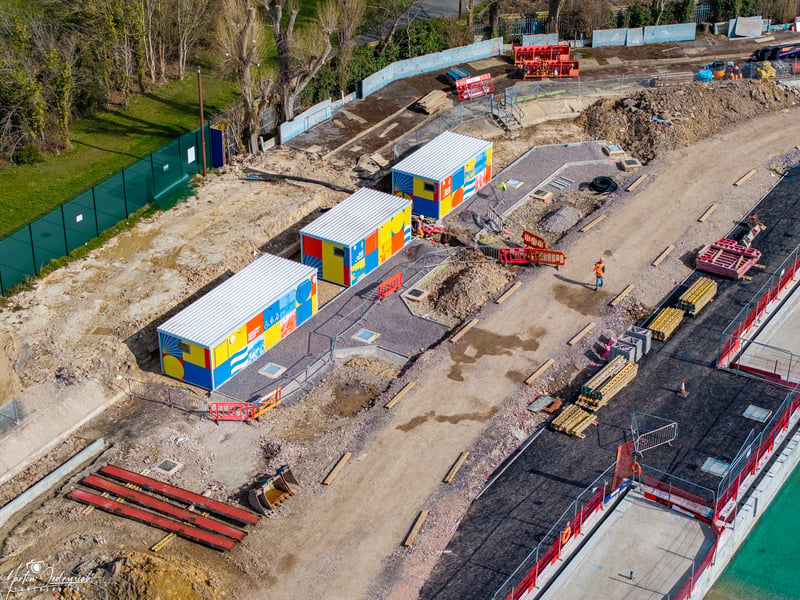 Drone footage has captured some of the astonishing work being completed at the multi-million pound regeneration project at Hilsea Lido.
Picture: Marcin Jedrysiak