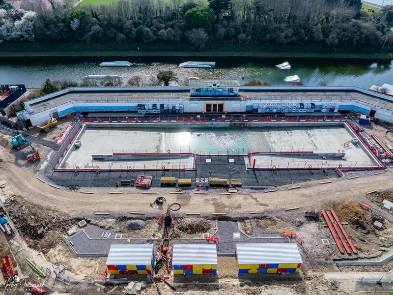Drone footage has captured the significant progress being made at Hilsea Lido. 
Picture: Marcin Jedrysiak