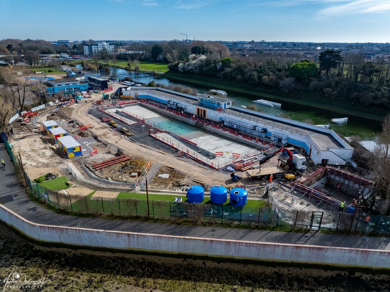 Drone footage has captured some of the astonishing work being completed at the multi-million pound regeneration project at Hilsea Lido.

Picture: Marcin Jedrysiak