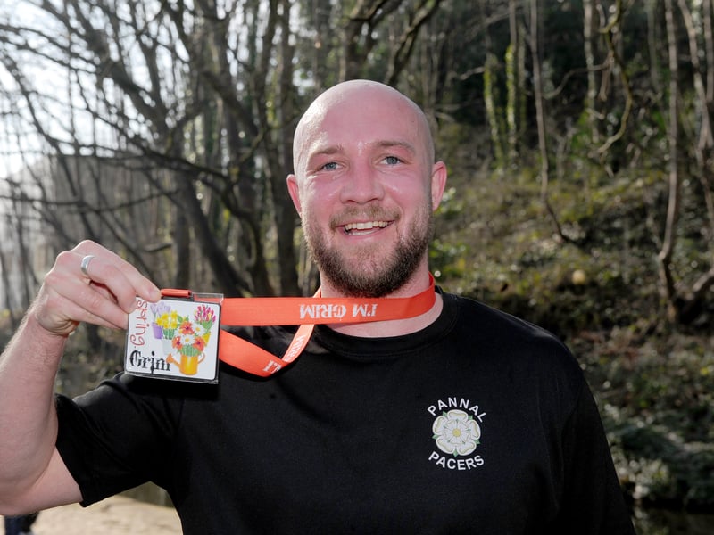 Smile from  Matt Briggs, winner of the 10 mile race.
