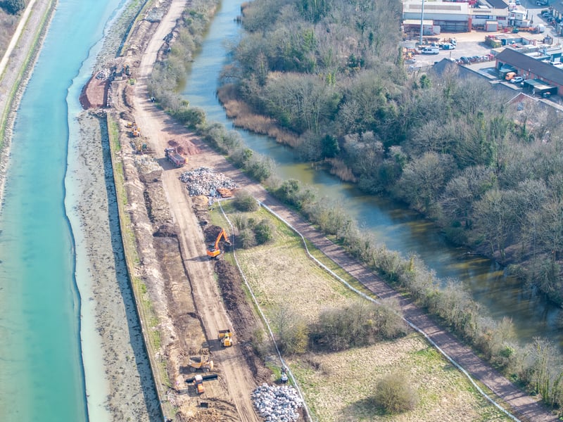 Phenomenal drone footage has captured the work being completed at the North Portsea Coastal Defences.
Picture: Marcin Jedrysiak