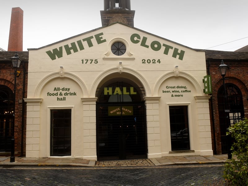 The Grade II-listed White Cloth Hall, reopened in August 2024 as an all-day food and drink venue near the Leeds Corn Exchange. There will also be an all-day coffee shop and a bar with a wide range of independent craft beers.