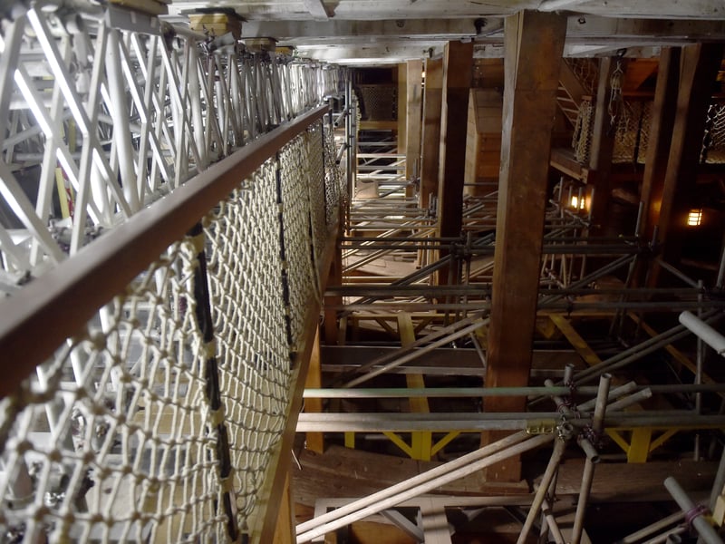 HMS Victory is being restored and a £45m project is currently underway to bring the former Royal Navy flagship back to her former glory. Lord Nelson's flagship is being regenerated with fresh timber and other additions.