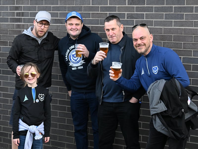 Pompey fans were in full voice as they enjoyed the occasion with John Mousinho's side toppling Championship leaders Leeds United. Pics: Graham Hunt/ProSportsImages