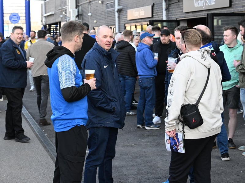 Pompey fans were in full voice as they enjoyed the occasion with John Mousinho's side toppling Championship leaders Leeds United. Pics: Graham Hunt/ProSportsImages