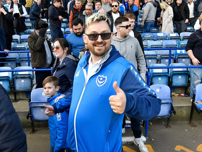 Pompey fans were in full voice as they enjoyed the occasion with John Mousinho's side toppling Championship leaders Leeds United. Pics: Graham Hunt/ProSportsImages