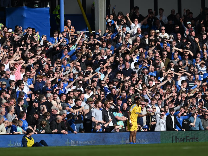 Pompey fans were in full voice as they enjoyed the occasion with John Mousinho's side toppling Championship leaders Leeds United. Pics: Graham Hunt/ProSportsImages