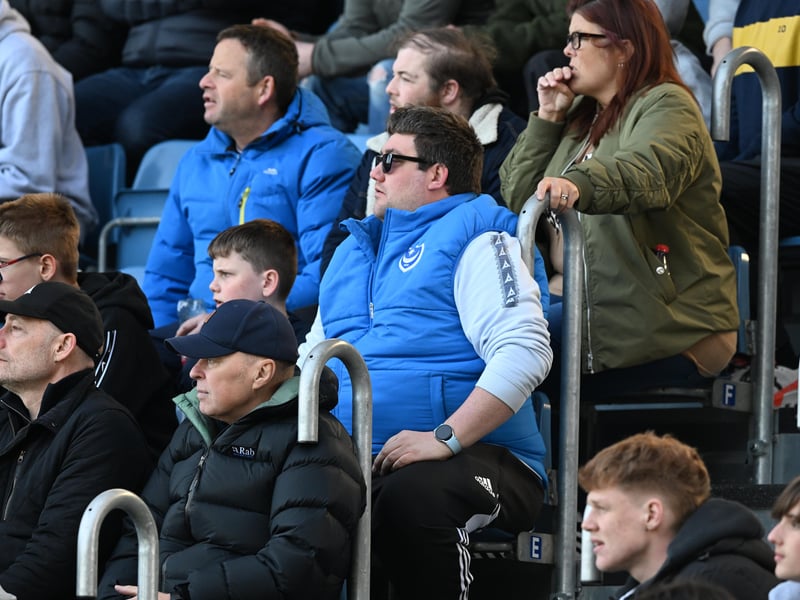 Pompey fans were in full voice as they enjoyed the occasion with John Mousinho's side toppling Championship leaders Leeds United. Pics: Graham Hunt/ProSportsImages