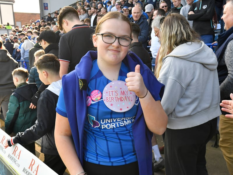 Pompey fans were in full voice as they enjoyed the occasion with John Mousinho's side toppling Championship leaders Leeds United. Pics: Graham Hunt/ProSportsImages