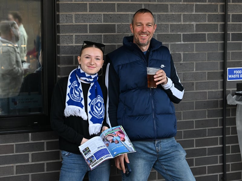 Pompey fans were in full voice as they enjoyed the occasion with John Mousinho's side toppling Championship leaders Leeds United. Pics: Graham Hunt/ProSportsImages