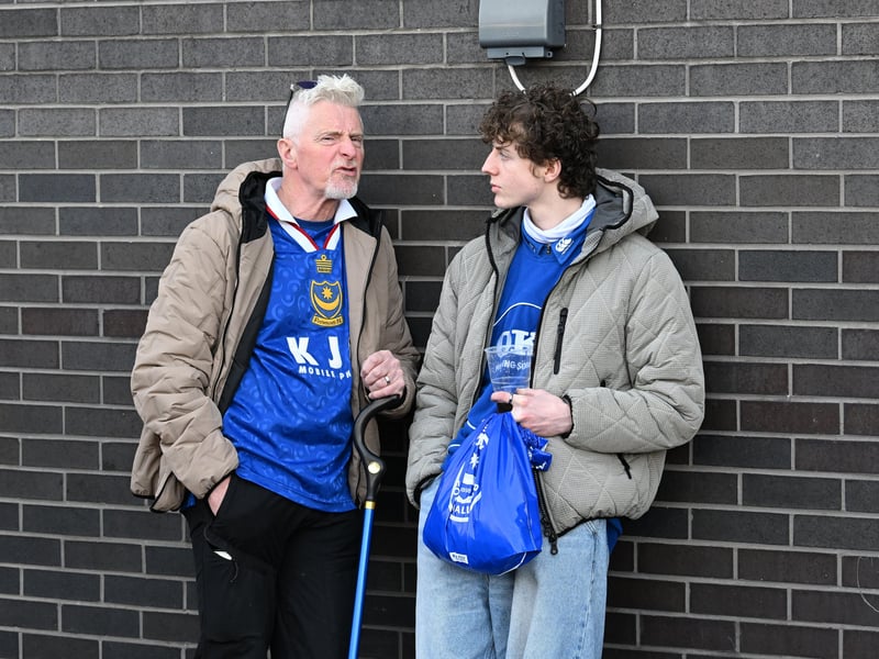 Pompey fans were in full voice as they enjoyed the occasion with John Mousinho's side toppling Championship leaders Leeds United. Pics: Graham Hunt/ProSportsImages