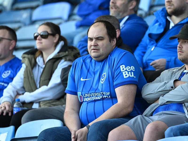 Pompey fans were in full voice as they enjoyed the occasion with John Mousinho's side toppling Championship leaders Leeds United. Pics: Graham Hunt/ProSportsImages