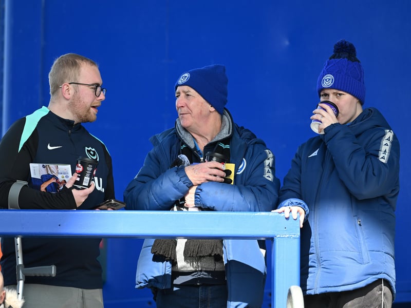 Pompey fans were in full voice as they enjoyed the occasion with John Mousinho's side toppling Championship leaders Leeds United. Pics: Graham Hunt/ProSportsImages