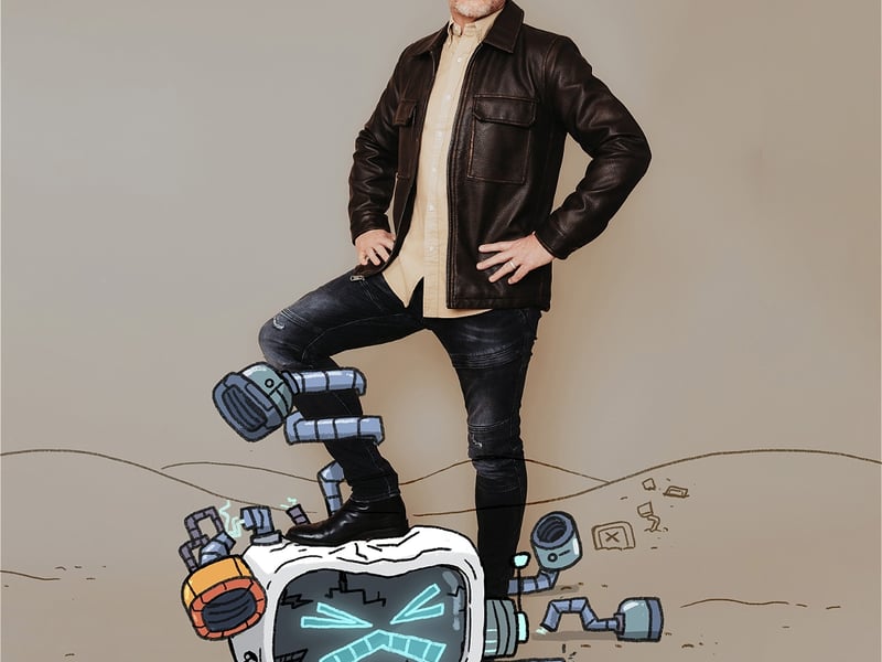 Back at the Fringe after 13 years, Kiwi Rhys Darby deliberates on being a dad in a world full of AI and robot tech.