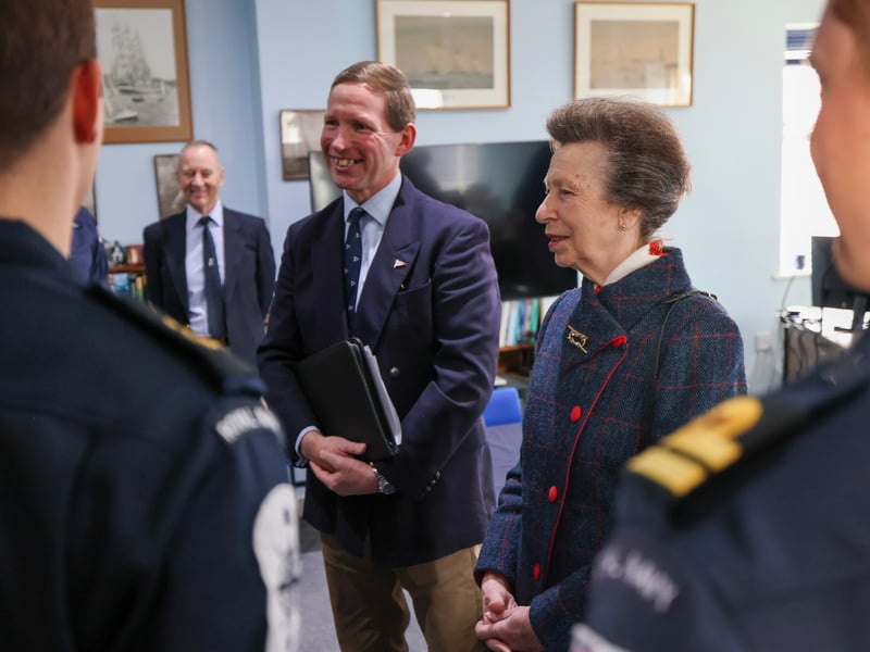 Pictured: HRH meeting members of the Royal Navy Sailing Association in Gosport on March 7.