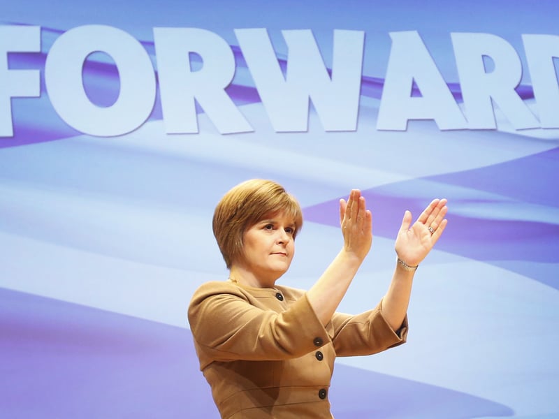 Deputy First Minister Nicola Sturgeon following her address to the Scottish National Party (SNP) annual national conference at Perth Concert Hall in 2012.