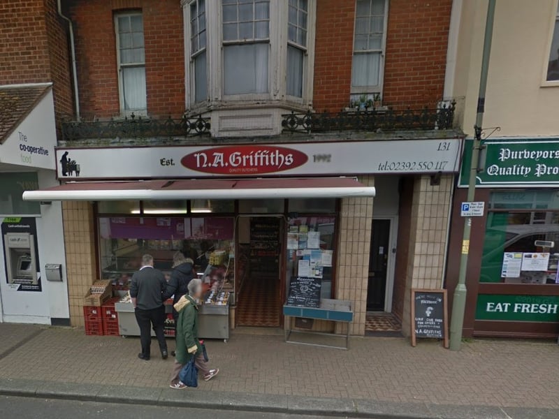 N.A. Griffiths Butchers, Lee-on-the-Solent has a Google rating of 5 with one customer saying: "You can also get products that are impossible to find in large stores. Highly recommended"