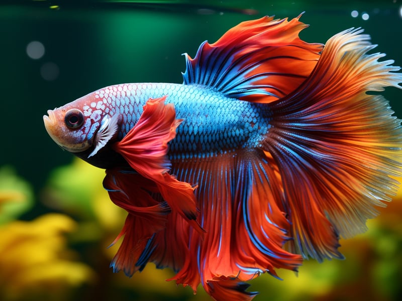 Like humans, the majority of aggression in beautiful Betta Fish is confined to the males - giving them their alternative name of Siamese Fighting Fish. Males can become aggressive even if they are able to see a competing Betta Fish in another tank.