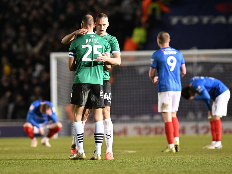 Pompey match action v Plymouth