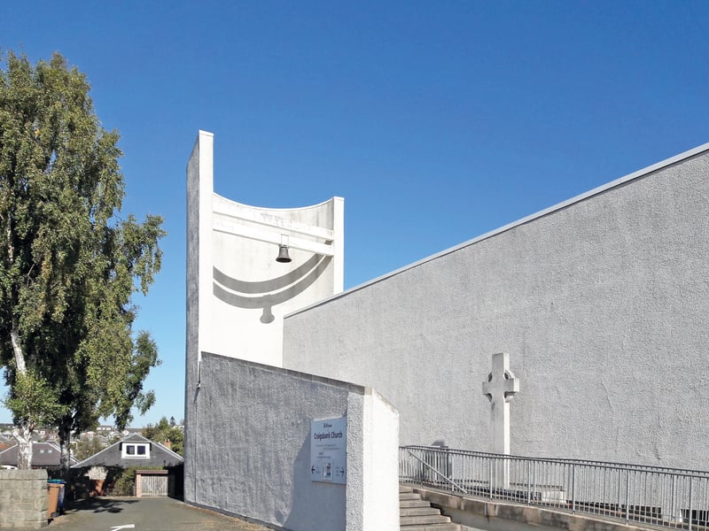 The Church of Scotland hired architects Rowand Anderson, Kininmonth & Paul to build a replacement kirk as the Corstorphine congregation outgrew its old pews.
The result was this "striking modernist box, its concave bell tower like a sail on the community's sea of 1920s bungalows," architecture critic Robin Ward wrote.
He added: "The sunken sanctuary is said to symbolise the hidden hillside hollows where Covenanters worshipped during the ‘killing times’ of the 17th century."