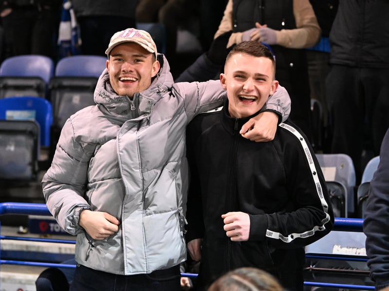Pompey fans turned out to back their side under the Fratton lights against Plymouth Argyle last night.