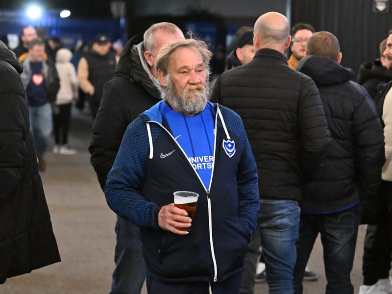 Pompey fans turned out to back their side under the Fratton lights against Plymouth Argyle last night.