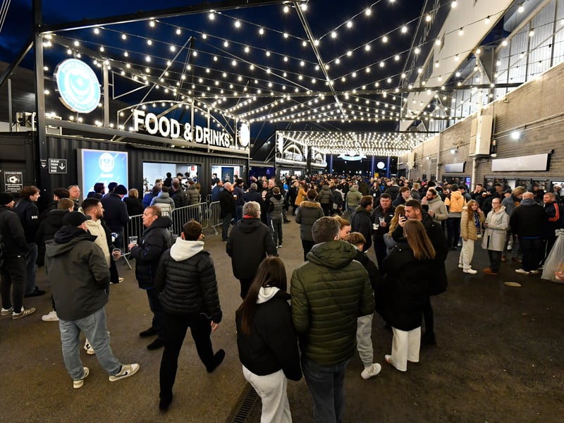 Pompey fans turned out to back their side under the Fratton lights against Plymouth Argyle last night.