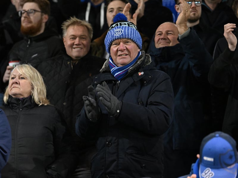 Pompey fans turned out to back their side under the Fratton lights against Plymouth Argyle last night.