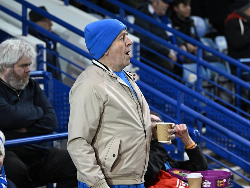 Pompey fans turned out to back their side under the Fratton lights against Plymouth Argyle last night.