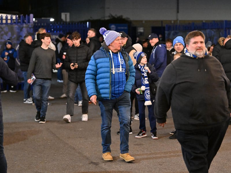 Pompey fans turned out to back their side under the Fratton lights against Plymouth Argyle last night.