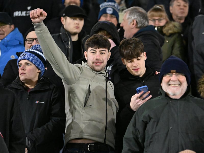 Pompey fans turned out to back their side under the Fratton lights against Plymouth Argyle last night.