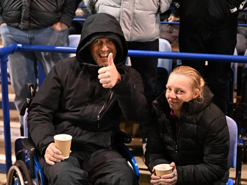 Pompey fans turned out to back their side under the Fratton lights against Plymouth Argyle last night.