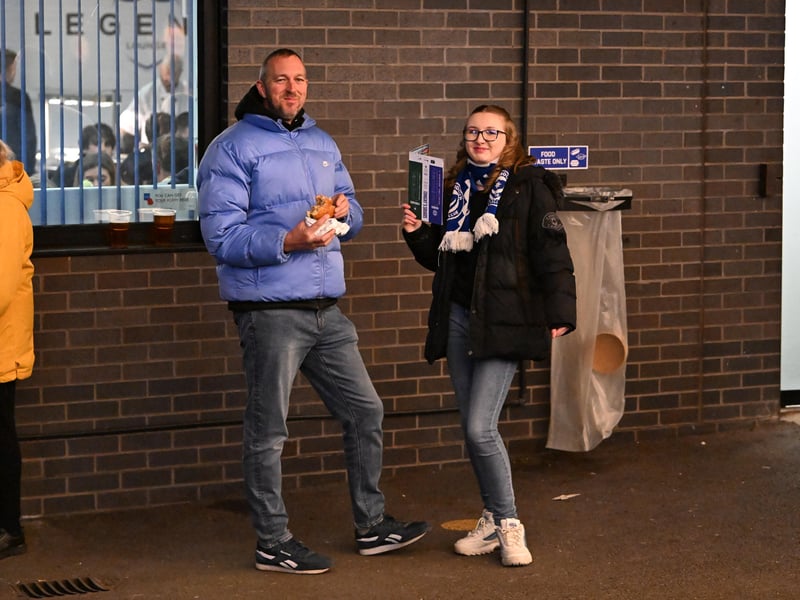 Pompey fans turned out to back their side under the Fratton lights against Plymouth Argyle last night.