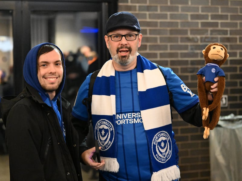 Pompey fans turned out to back their side under the Fratton lights against Plymouth Argyle last night.