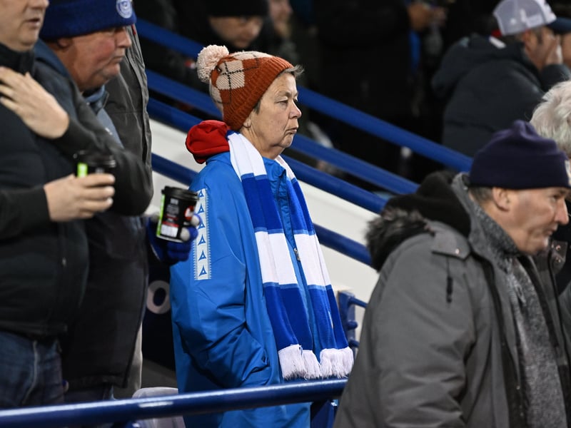 Pompey fans turned out to back their side under the Fratton lights against Plymouth Argyle last night.