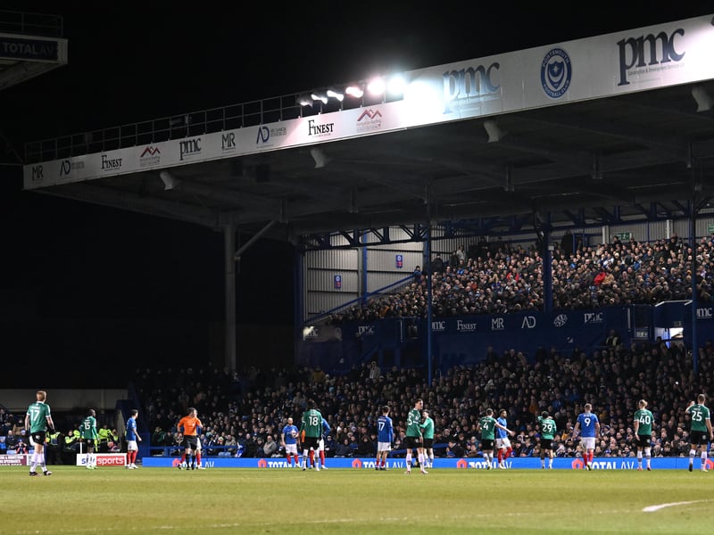Pompey fans turned out to back their side under the Fratton lights against Plymouth Argyle last night.