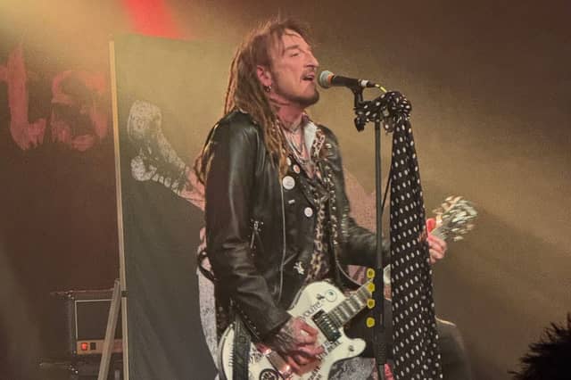 Wildhearts lead singer Ginger onstage at the Glasgow Garage.