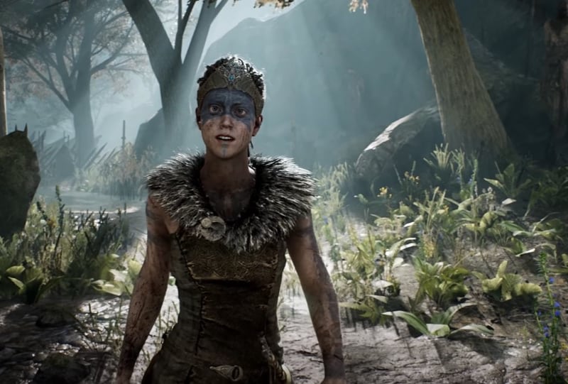 Introduced in Hellblade: Senua's Sacrifice (2017) and appearing in 2024 sequel Senua's Saga: Hellblade II, the titular character Senua is a Scottish character. While she may not have a Scottish accent, Senua is a Pict warrior from a village in Orkney. The dark fantasy games follow the character as she struggles with her mental health, immersing players in her hallucinations and psychosis, and attempts to make her way to Helheim to rescue the soul of her dead lover from the goddess Hela.