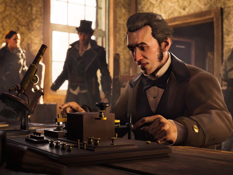It is perhaps not surprising that historical adventure series Assassin's Creed features a number of Scottish characters, as many of the faces which pop up in the game are based on real people. In 2015 game Assassin's Creed: Syndicate, the Scottish inventor of the telephone Alexander Graham Bell appears in the game to assist twin Assassins Jacob and Evie Frye. He is voiced by Scottish actor Mark Rowley who has appeared on shows such as The Last Kingdom and River City.
