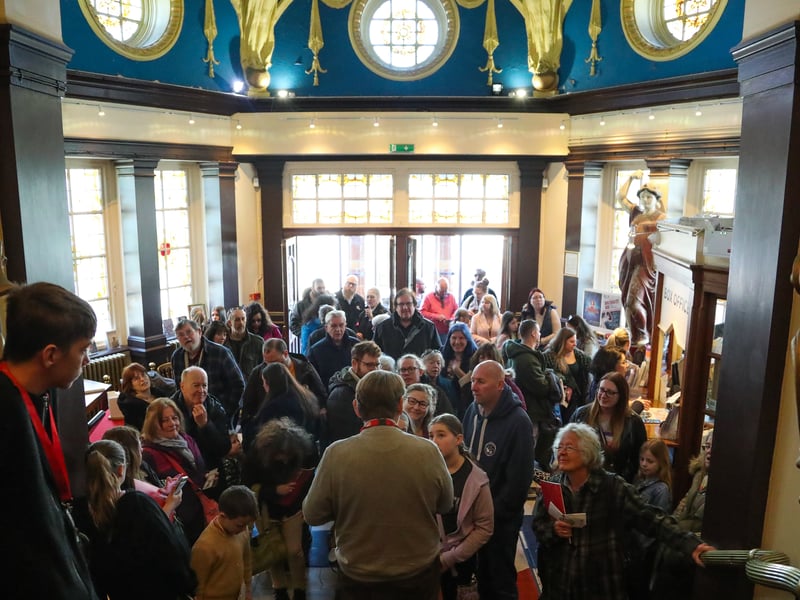 Visitors at the Kings Theatre