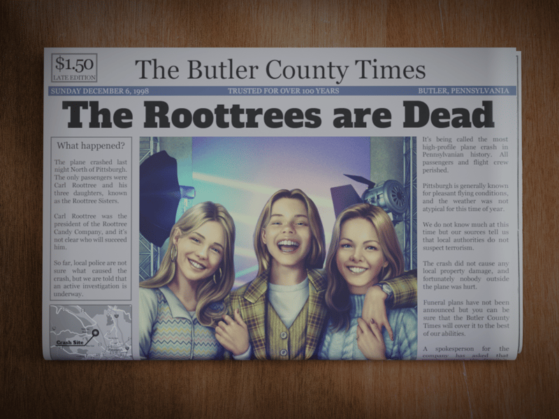 The Roottrees are Dead is an indie mystery game set in 1998 where players must hunt through the early internet to uncover the mystery behind the Roottree Corporation. Remade for Steam following an early iteration of the game being released for free, it features illustrations, voice acting, improved puzzles, an expanded story and more. Available on PC, it was developed by Robin Ward and published by Evil Trout. 
