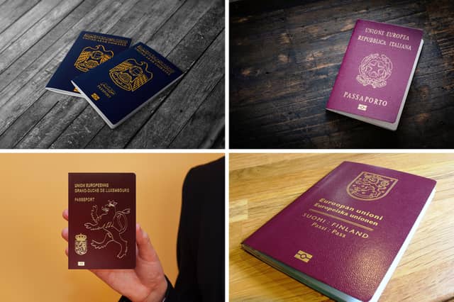Four of the world's most powerful passports.